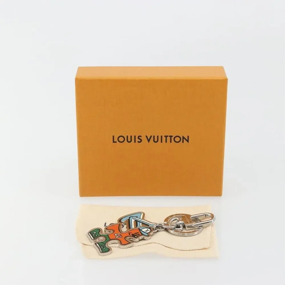 Louis Vuitton Porte Cles LV Puzzle Charm Silver